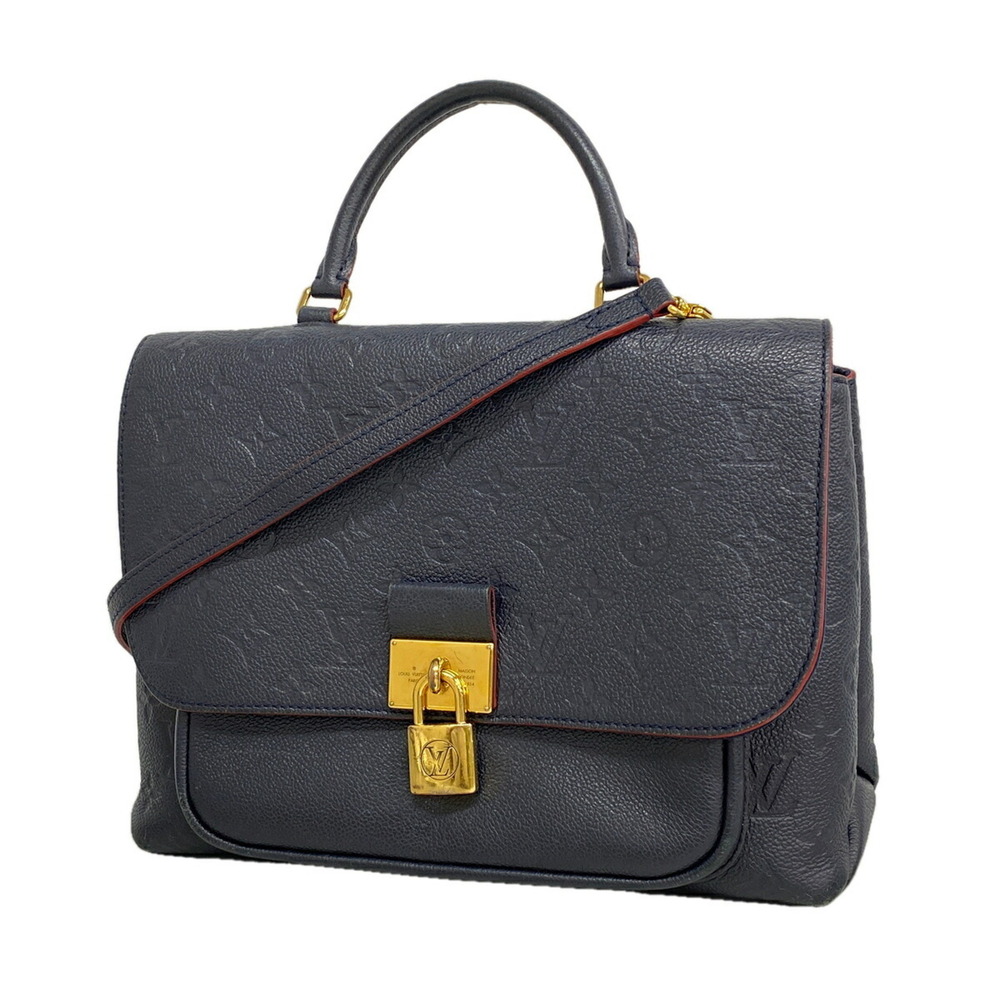 Louis Vuitton Monogram Empreinte Marignan M44545 Marine Rouge 2-way handbag f...